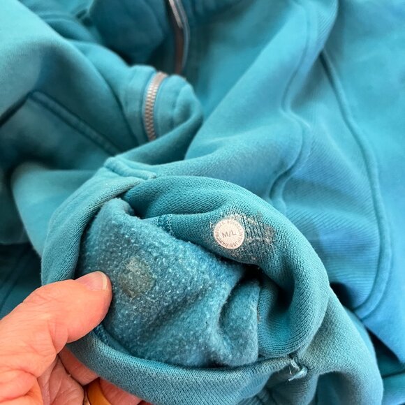 Lululemon M/L Scuba Oversized Funnel Neck Half-Zip Oceanic Blue *Flaw - Picture 4 of 14